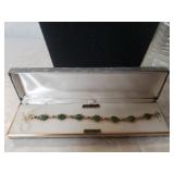 Ladies Jade Bracelet - Marked 12K G.F.