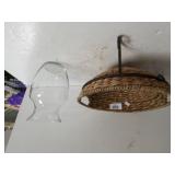 Clear Glass Vase & Basket Display