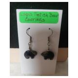 Ladies Lapis Fetish Bear Earrings