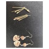 (2) Pair Ladies Dangle Earrings