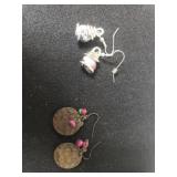 (2) Pair Ladies Dangle Earrings