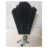 Ladies Long Adjustable Victorian Drop Necklace