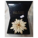 Large Joan Rivers Flower Brooch - Pin Broke