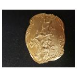 Ladies Antique Horse Scene Brooch