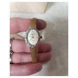 Gruen Ladies Watch W/diamond Chips