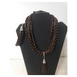 Ladies Jay King DTR Sterling Beaded Necklace &