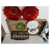 Spice Rack, Ruby Red Bowls & More