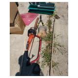 Hedge Hog, Rake, Hoe, Shovel Saw And Hedge