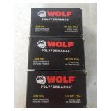(3) Boxes Wolf Polyformance .308 Win Ammo - New
