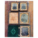 Antique Daguerreotype Pictures in Ornate Casings