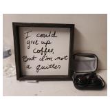 Coffee Sign And Headphones