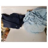 Blue Curtain & Bed Sheets