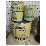 Billups Oyster Cans Lot