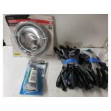 Grip Work Gloves, Dryer Hose And Tub Faucet