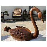Large Metal Swan Planter