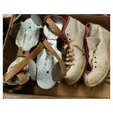 Vintage Childs Ice Skates And Roller Skates