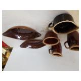 Hull Brown Drip Dishware & Dip Bowls