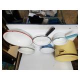 Assorted Enamelware Pots, Bowls (Some Farmhouse)