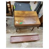 Shelf And Drop Leaf End Table