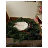 Light Show Christmas Wreath And Ornament Tree