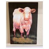 Milking Shorthorn Giclee Painting 24" x 1.25" x