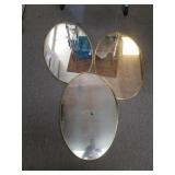 Oval Wall Mirrors (3)