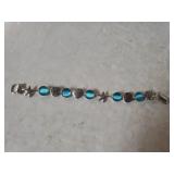Ladies Silvertone Beach Themed Bracelet