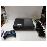 Xbox Game Console With Wires And Remote.