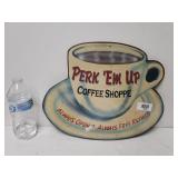 Metal Perk Em Up Coffee Shop Sign