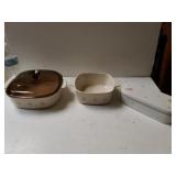 Vintage Corningware Casserole Dishes And Trinket