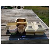 Planters And Solar Garden Lights