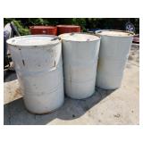 3 Metal Barrels