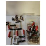 Assortment Of Clamps And Combination Lock