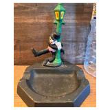 Cast Iron "Drunk on a Lamp Pole" Ashtray