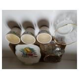 Frosted Gold Like Rimmed Bowls, Mini Pots & More