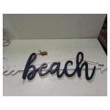 Wooden Beach Sign