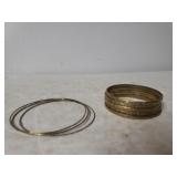 (8) Ladies Gold Tone Bangle Bracelets
