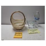 Germany Porcelain Basket Dish & Strombergshyttan