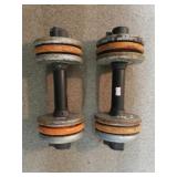 Adjustable Weight Dumbbells - 15 Lbs Each