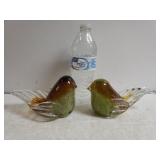 Glass Bird Paperweights