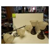 2 Vintage Lamps, Both Work. Light Fixture And