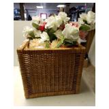 Basket With Craft Flowers
