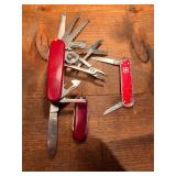 One Vintage Swiss Army Knife & Two Multi Knives