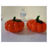 2 Glass Pumpkins