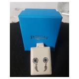 Ladies Petite Silver Dreamcatcher Earrings W/