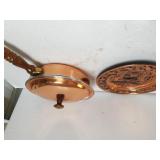 Decorative Copper Like Plate & Skillet