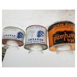 Small Oyster Cans Made Made Into Candle Holders