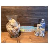 Large Vase of Seashells, & Nautical Decor