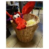 Laundry Basket With Stuffed Dragon And Chic
