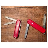 Two Original Two Blade Swiss Army Knives